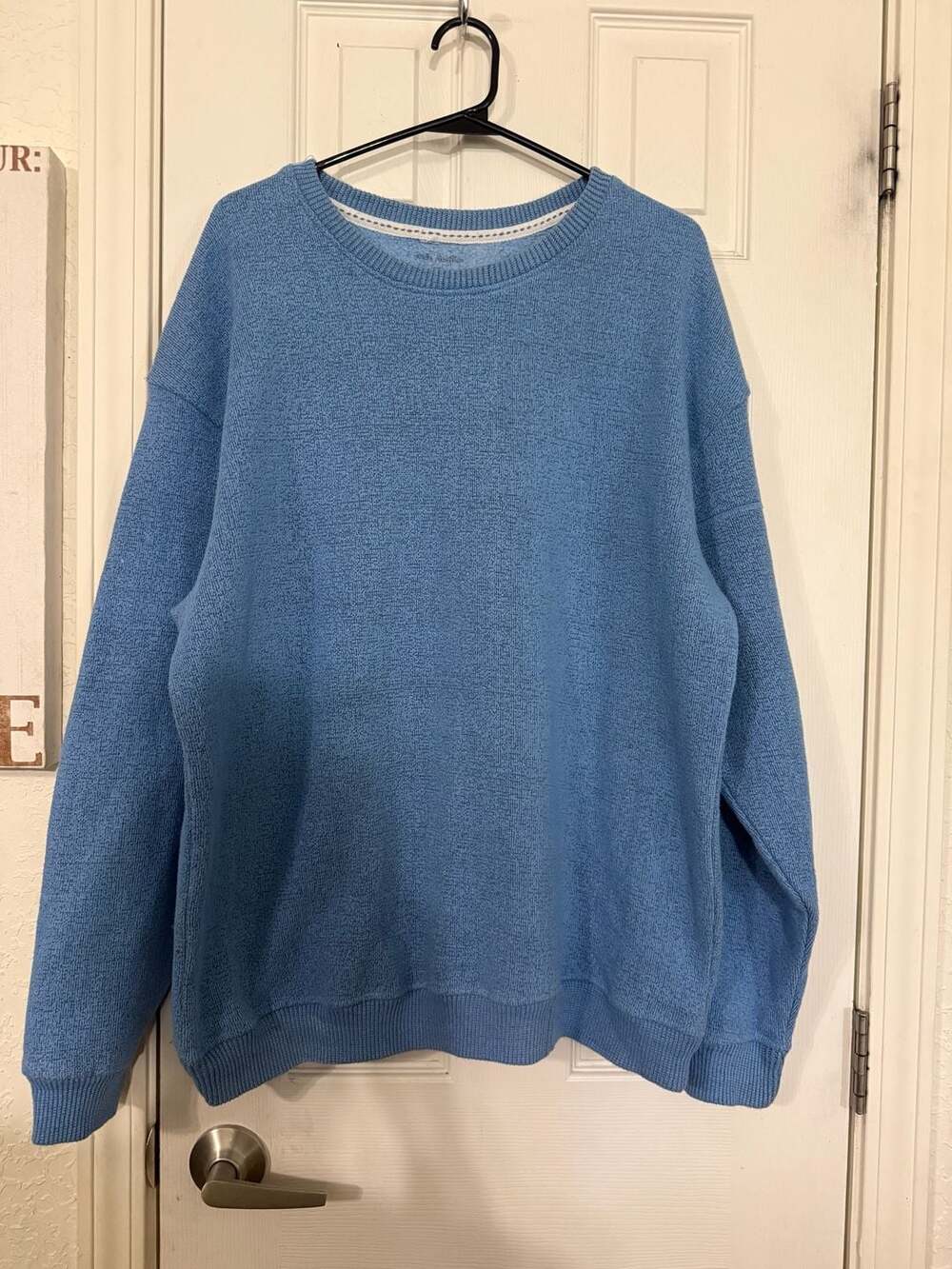 Jake Austin Blue 100% Cotton Crew Neck Sweater